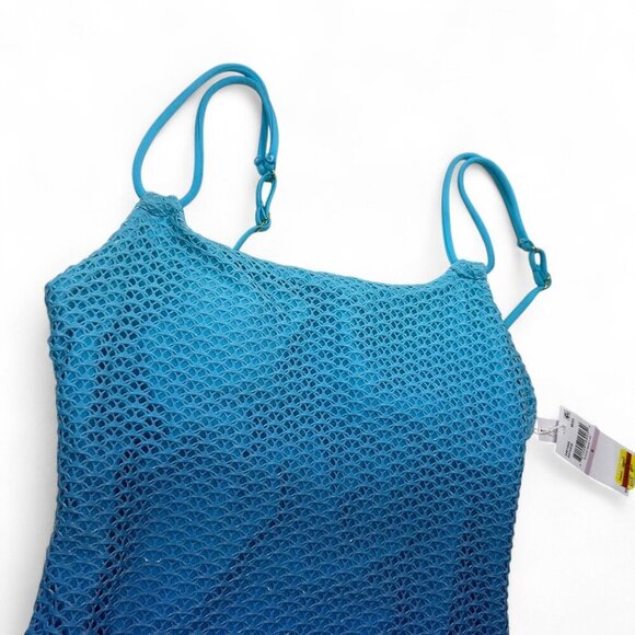 Trina Turk Women's Sun Opal One Piece Swimsuit in gradient Blue Sz 6 - Picture 3 of 10